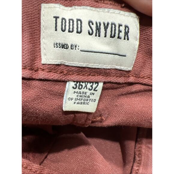 Todd Snyder Slim Fit Stretch 5-Pocket Jeans Cotton Blend Rust Red Men Size 36x32 - Picture 5 of 10